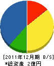 渡辺建設工業 貸借対照表 2011年12月期