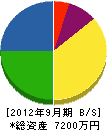 平田デンキ 貸借対照表 2012年9月期