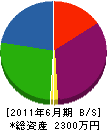 戸田設備工業 貸借対照表 2011年6月期