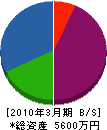 稲田建設 貸借対照表 2010年3月期