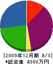 京野組 貸借対照表 2009年12月期