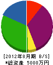 赤坂舗道 貸借対照表 2012年8月期