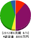 佐藤水道工業 貸借対照表 2012年6月期