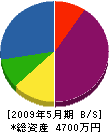 カネカミ江澤建材 貸借対照表 2009年5月期