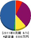 澤田電機 貸借対照表 2011年8月期