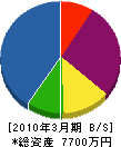 セグチ 貸借対照表 2010年3月期 セグチ 貸借対照表 2010年3月期