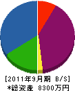藤原組 貸借対照表 2011年9月期