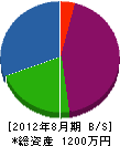 斎藤総業 貸借対照表 2012年8月期