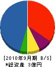 山口工務店 貸借対照表 2010年9月期