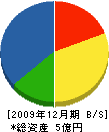 河西建設 貸借対照表 2009年12月期