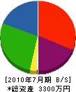 坂中兄弟建設 貸借対照表 2010年7月期
