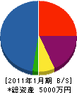 村松建設 貸借対照表 2011年1月期