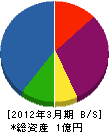 上林電気商会 貸借対照表 2012年3月期