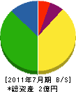 松本電気工業 貸借対照表 2011年7月期