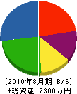 新川電業 貸借対照表 2010年8月期