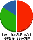 藤田建設 貸借対照表 2011年8月期