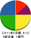 川田建設 貸借対照表 2011年6月期