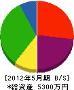 豊島建設 貸借対照表 2012年5月期