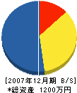 田中工業 貸借対照表 2007年12月期