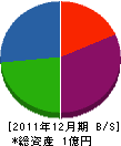 羽咋設備 貸借対照表 2011年12月期