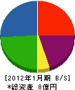 信田屋 貸借対照表 2012年1月期