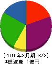 山川工務所 貸借対照表 2010年3月期