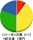 袖ヶ浦興産 貸借対照表 2011年9月期