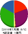 小坂田建設 貸借対照表 2010年7月期