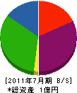 成沢建設 貸借対照表 2011年7月期
