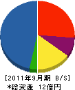 タカハシキカン 貸借対照表 2011年9月期