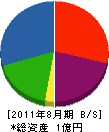 井戸甚施設工業所 貸借対照表 2011年8月期