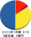 渡栄土木 貸借対照表 2012年1月期
