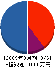 野澤塗工店 貸借対照表 2009年3月期