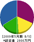 植田組 貸借対照表 2009年5月期