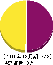 西川建設 貸借対照表 2010年12月期