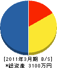 京田辺市上下水道（同） 貸借対照表 2011年3月期