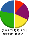 藤岡組 貸借対照表 2009年3月期