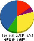 西田亀 貸借対照表 2010年12月期