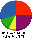 堀井建設 貸借対照表 2012年7月期