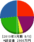 ＊澤工業 貸借対照表 2013年3月期