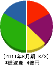 九昭電設工業 貸借対照表 2011年6月期