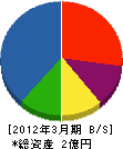 榊設備工業 貸借対照表 2012年3月期
