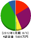 秋元塗料 貸借対照表 2012年3月期