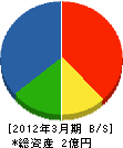 佐藤水工社 貸借対照表 2012年3月期
