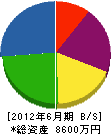 浅利住設 貸借対照表 2012年6月期