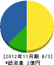 田辺工務店 貸借対照表 2012年11月期
