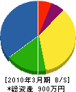 滝本左官工業 貸借対照表 2010年3月期