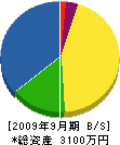 吉原グリーン 貸借対照表 2009年9月期