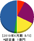 中西造園 貸借対照表 2010年6月期