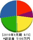 安田組 貸借対照表 2010年9月期
